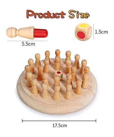 Wooden Memory Match Stick Chess Game Color Memory Chess Funny Block Board Game Parent-Child Interaction Toy Educational Intel...