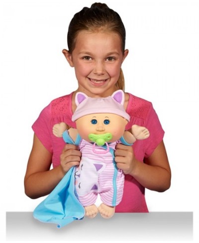 12.5" Naptime Babies - Bald/Blue Eye Girl Baby Doll (Pink Stripe Jumper Fashion) $88.16 - Dolls