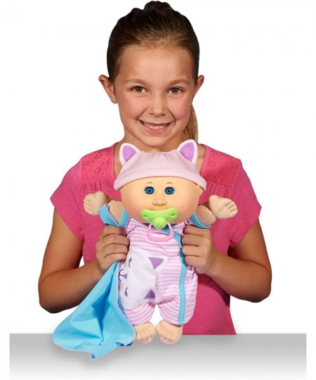 12.5" Naptime Babies - Bald/Blue Eye Girl Baby Doll (Pink Stripe Jumper Fashion) $88.16 - Dolls