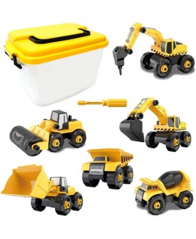 Take Apart Car Sandbox Toy Construction Vehicle 6" Trucks Assembly 6 in 1 Engineering Car with Screwdriver DIY STEM Education...