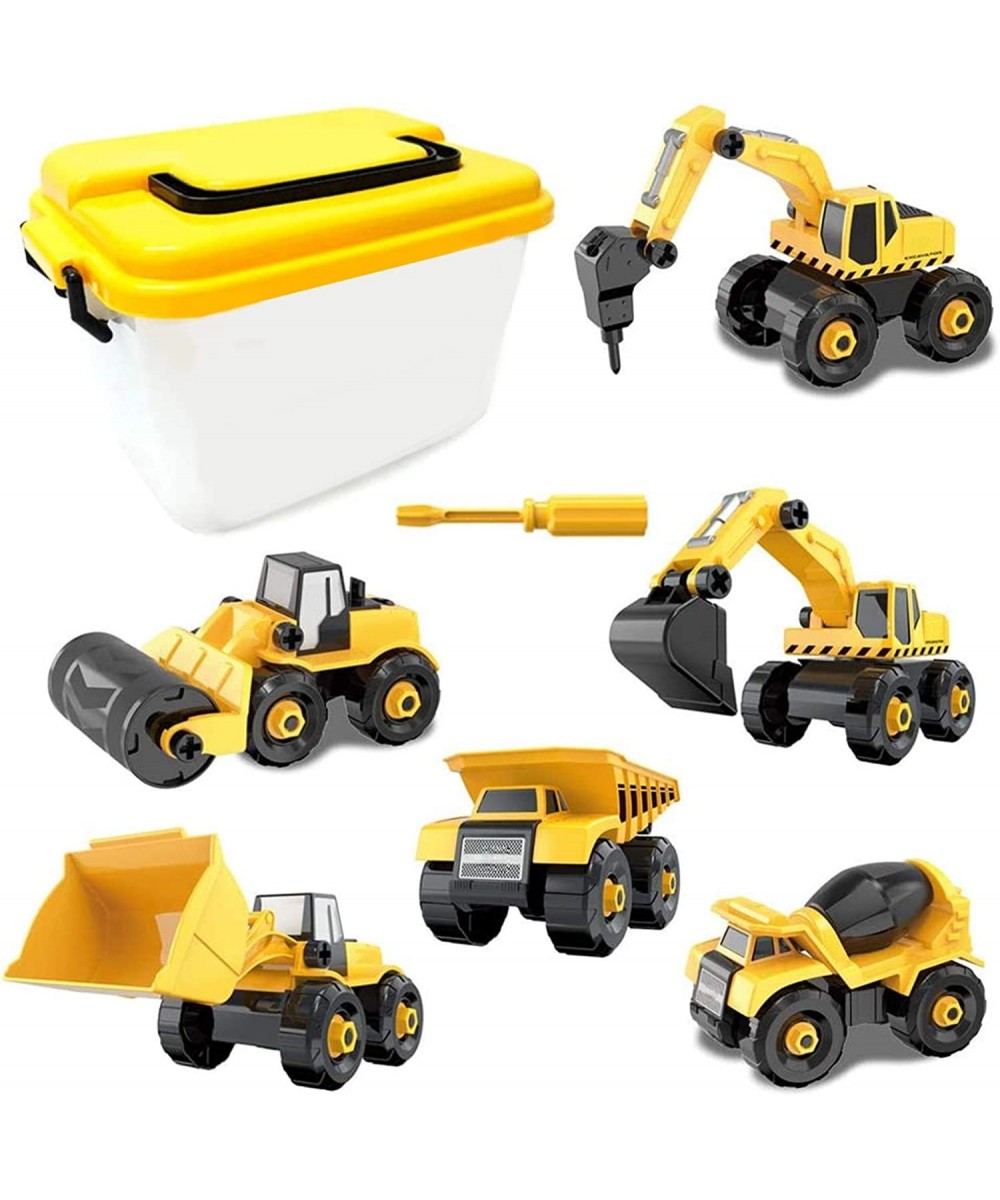 Take Apart Car Sandbox Toy Construction Vehicle 6" Trucks Assembly 6 in 1 Engineering Car with Screwdriver DIY STEM Education...