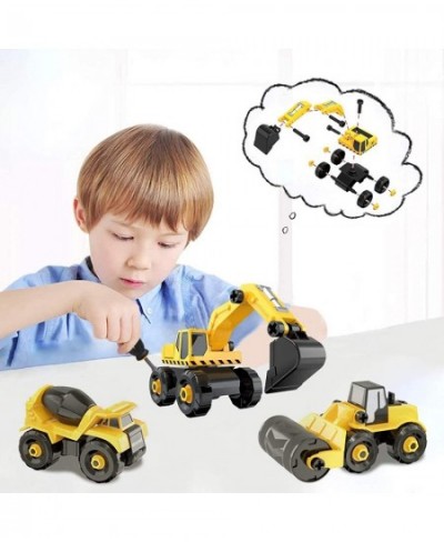 Take Apart Car Sandbox Toy Construction Vehicle 6" Trucks Assembly 6 in 1 Engineering Car with Screwdriver DIY STEM Education...