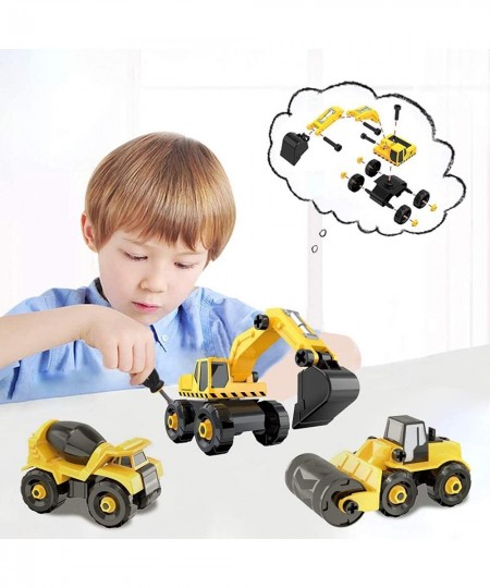 Take Apart Car Sandbox Toy Construction Vehicle 6" Trucks Assembly 6 in 1 Engineering Car with Screwdriver DIY STEM Education...