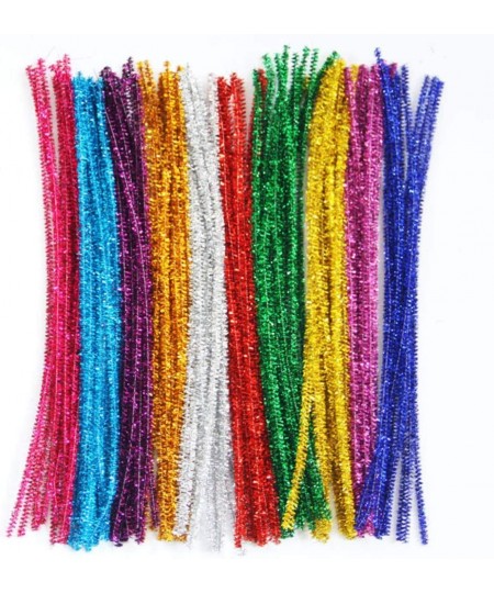 200pcs Pipe Cleaners Chenille Stems Glitter for Christmas DIY Creative Crafts Decorations (Blue) $17.52 - Craft Pipe Cleaners