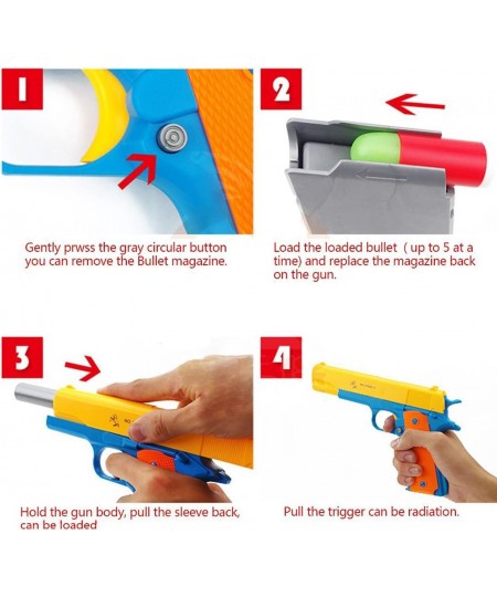 Classic Foam Play Toy Gun Colt 1911 Toy Gun with Tactical Holster and Colorful Soft Bullets Real Dimensions Fun Outdoor Game ...