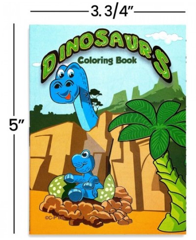 Mini Dinosaur Coloring Books for Kids Party Favor Set - Bulk Pack of 24 with 8 Packs of 4 Color Crayons (Total of 32) Dino Pa...