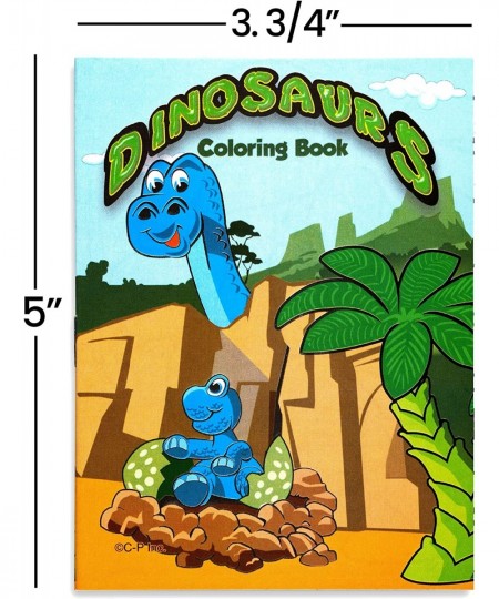 Mini Dinosaur Coloring Books for Kids Party Favor Set - Bulk Pack of 24 with 8 Packs of 4 Color Crayons (Total of 32) Dino Pa...