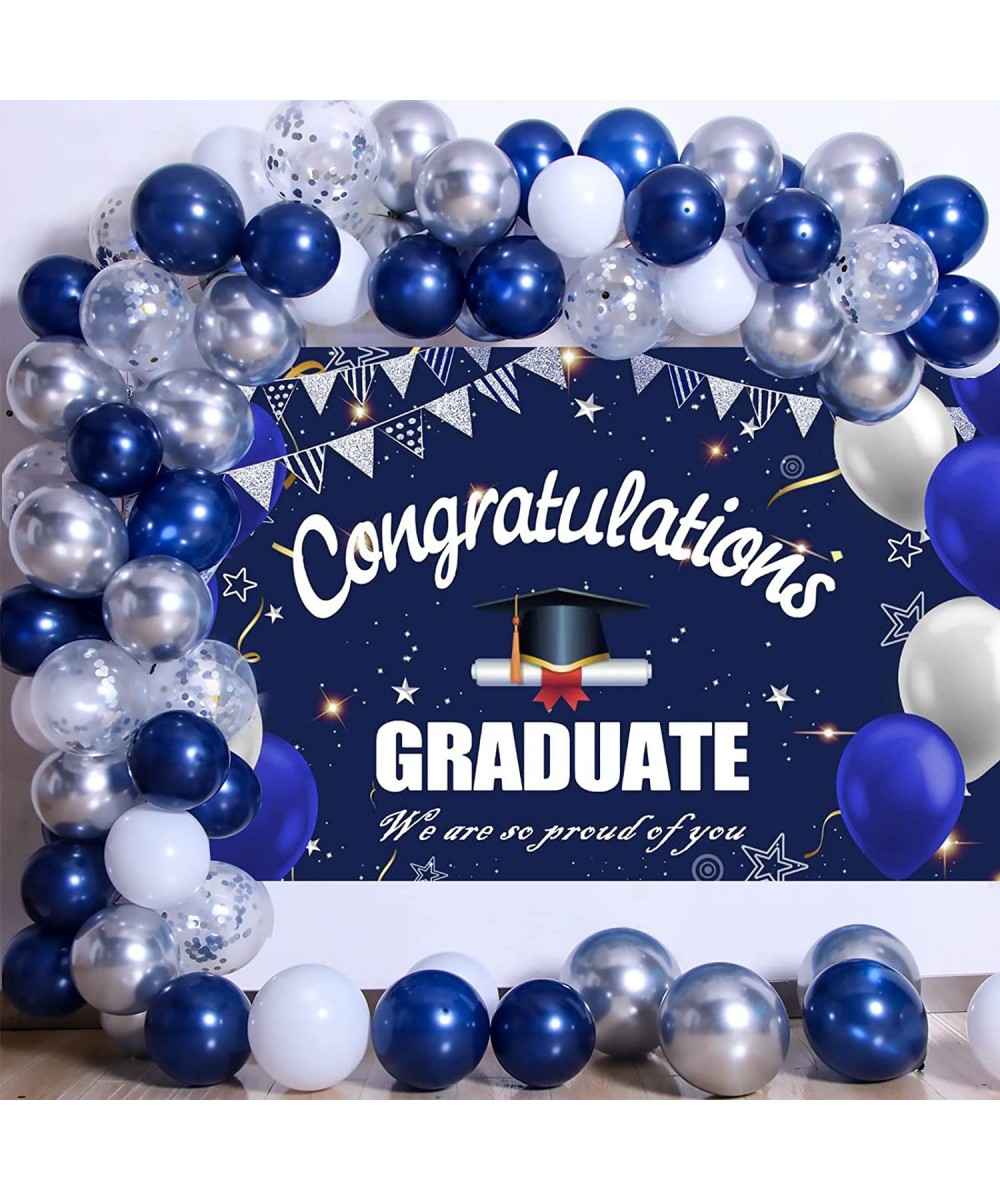 Graduation Party Decorations 2023 Navy Blue Graduation Decorations Graduation Party Supplies Congratulations GRADUATE Banner ...