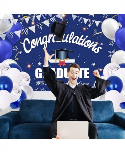 Graduation Party Decorations 2023 Navy Blue Graduation Decorations Graduation Party Supplies Congratulations GRADUATE Banner ...