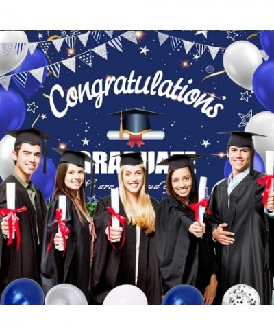 Graduation Party Decorations 2023 Navy Blue Graduation Decorations Graduation Party Supplies Congratulations GRADUATE Banner ...