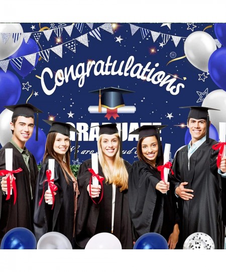 Graduation Party Decorations 2023 Navy Blue Graduation Decorations Graduation Party Supplies Congratulations GRADUATE Banner ...