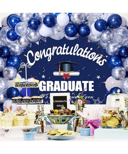 Graduation Party Decorations 2023 Navy Blue Graduation Decorations Graduation Party Supplies Congratulations GRADUATE Banner ...