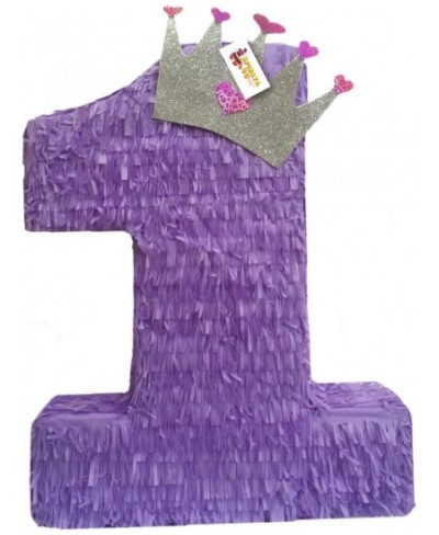 APINATA4U Large Lavender Number One Pinata with Silver Crown 23" Tall $62.52 - Piñatas