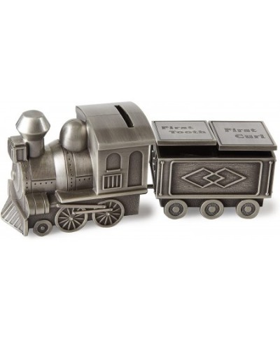 Pewter Plated Train Bank Tooth & Curl Boxes Set $70.36 - Money & Banking Play Toys