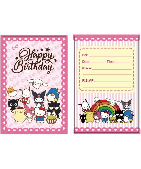 Kawaii Kitty Birthday Decorations Birthday Party Supplies-Include Birthday Banner Cake Toppers Balloons 50 Stickers Friendshi...