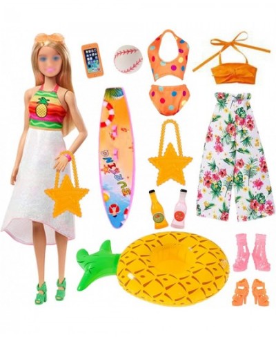 Doll Clothes and Accessories 3 Sets Doll Clothes with Volleyball Surfboard Cup Holder and Accessories for 11.5 Inch Girl Doll...