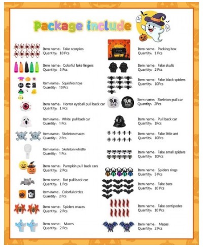 101 Pcs Halloween Party Favors Toys Bulk for Kids Halloween Goodie Bag Fillers Trick or Treats Party Supplies Fidget Sensory ...