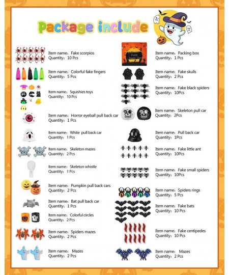 101 Pcs Halloween Party Favors Toys Bulk for Kids Halloween Goodie Bag Fillers Trick or Treats Party Supplies Fidget Sensory ...