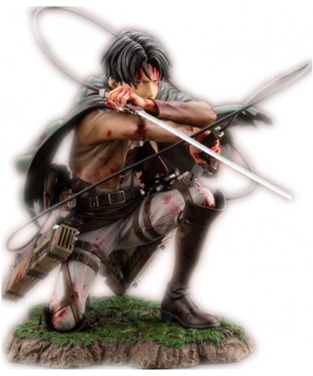 Attack On Titan Figure Levi Ackerman Battle Damage Ver Figure Anime Figure Action Figure $97.14 - Action Figures