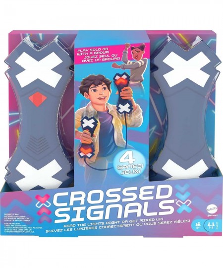 CROSSED SIGNALS Electronic Game With Pair Of Talking Light Wands Play Solo Or With Up To 4 Players Move Wands Up Down Or Shak...