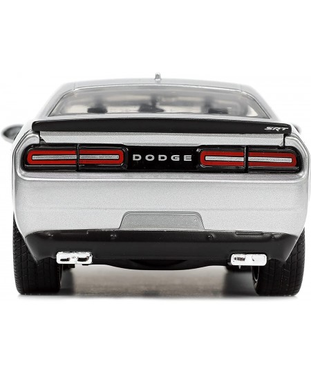 Big Time Muscle 1:24 2015 Dodge Challenger SRT Hellcat Die-cast Car Silver/Black Flames Toys for Kids and Adults $34.66 - Kid...