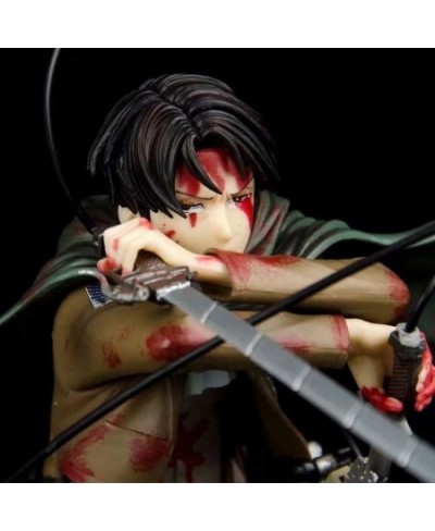 Attack On Titan Figure Levi Ackerman Battle Damage Ver Figure Anime Figure Action Figure $97.14 - Action Figures