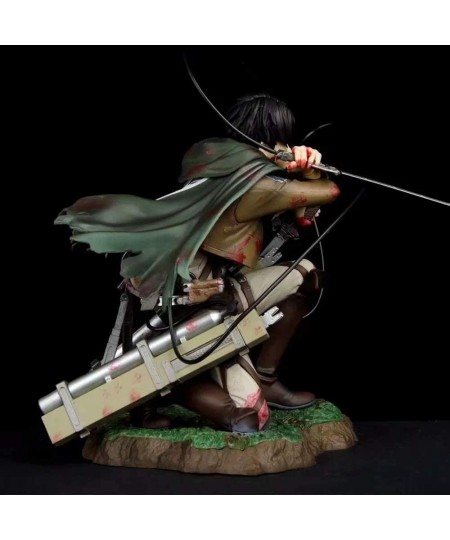 Attack On Titan Figure Levi Ackerman Battle Damage Ver Figure Anime Figure Action Figure $97.14 - Action Figures