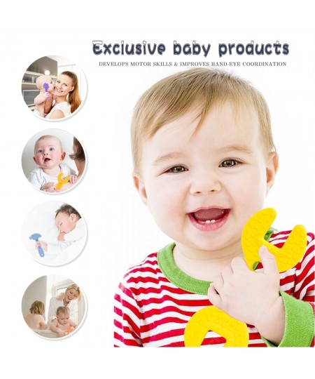 Teething Toys for Babies 0-6 Months 6-12 Months Silicone Baby Teether Toys Baby Chew Toys BPA Free Molar Teething Toys for Li...