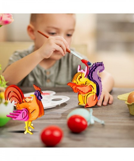 3D Wooden Puzzle 6 Pieces Set Animals Assembly DIY Model Toy for Kids and Adults $27.24 - 3-D Puzzles