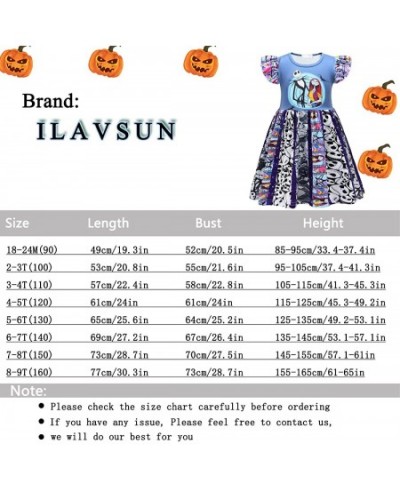 The Nightmare Before Christmas Dress Girl HALLOWEEN Costume Legging Cosplay 1-10 Years Old $61.66 - Kids' Costumes