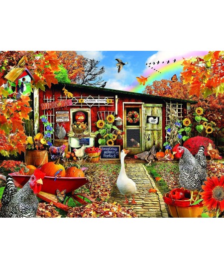 Chickens Crossing 1000 pc Jigsaw Puzzle $35.70 - Jigsaw Puzzles