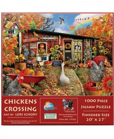 Chickens Crossing 1000 pc Jigsaw Puzzle $35.70 - Jigsaw Puzzles