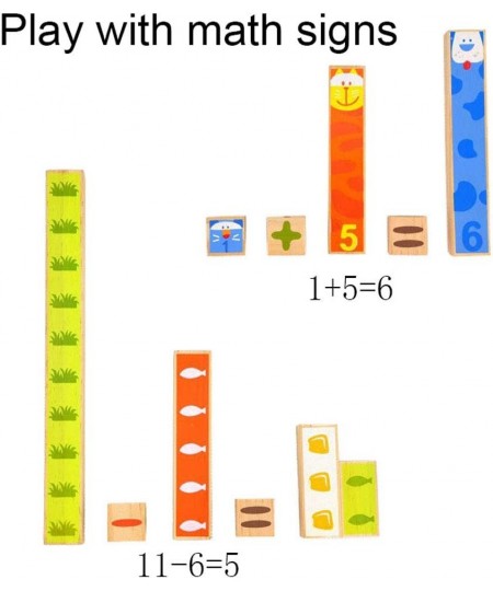 Wooden Montessori Number Rods - Rainbow Math Concepts Sticks - Preschool Math Toys $26.08 - Early Development & Activity Toys