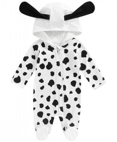 Newborn Baby Boy Girl Dalmation Costume Cute Halloween Romper Puppy Onesie Footies Zipper Hooded Sleeper Clothes $18.70 - Kid...