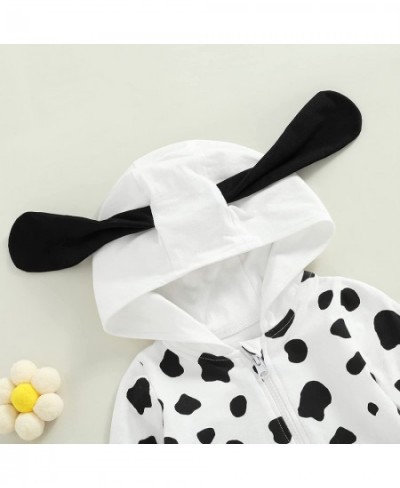 Newborn Baby Boy Girl Dalmation Costume Cute Halloween Romper Puppy Onesie Footies Zipper Hooded Sleeper Clothes $18.70 - Kid...