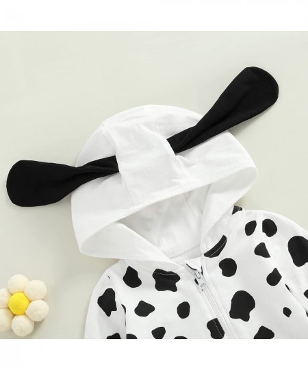 Newborn Baby Boy Girl Dalmation Costume Cute Halloween Romper Puppy Onesie Footies Zipper Hooded Sleeper Clothes $18.70 - Kid...