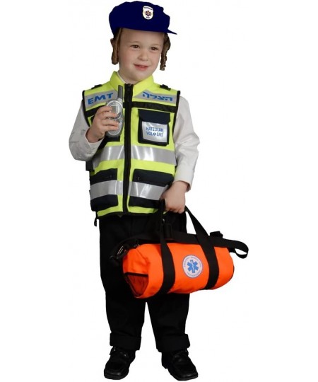 EMT Costume for Kids - Authentic Hatzolah Paramedic Costume for Boys and Girls - Vest and Cap Included $48.96 - Kids' Costumes