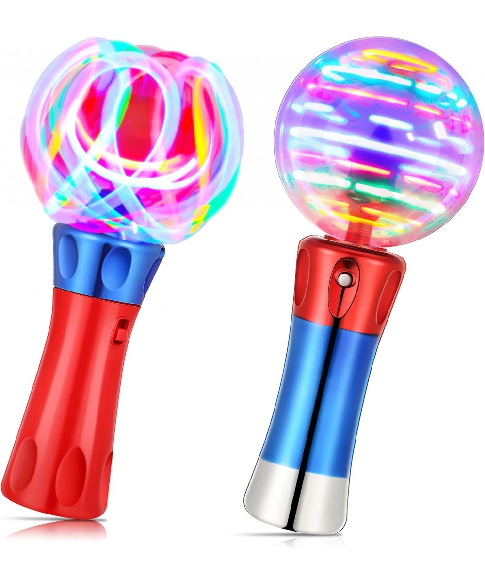 2 Pieces Light Toys Spinner Wand Sensory Toys Light Wand Light Toy Light Spinner Magic Ball Light Wand Glow LED Orbiter Wand ...