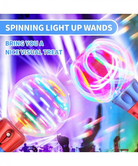 2 Pieces Light Toys Spinner Wand Sensory Toys Light Wand Light Toy Light Spinner Magic Ball Light Wand Glow LED Orbiter Wand ...