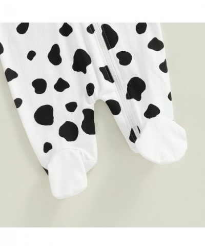 Newborn Baby Boy Girl Dalmation Costume Cute Halloween Romper Puppy Onesie Footies Zipper Hooded Sleeper Clothes $18.70 - Kid...