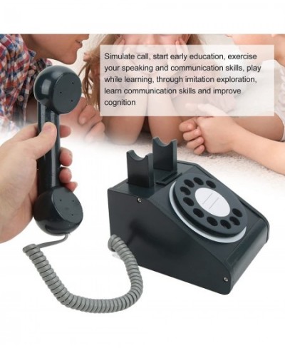 Children's Toy Retro Phone Retro Design Simulation Retro Dial Phone for Home for Gifts for Kids(Black) $46.57 - Pretend Phone...