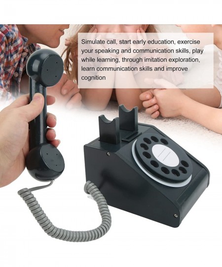 Children's Toy Retro Phone Retro Design Simulation Retro Dial Phone for Home for Gifts for Kids(Black) $46.57 - Pretend Phone...