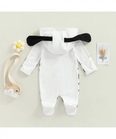 Newborn Baby Boy Girl Dalmation Costume Cute Halloween Romper Puppy Onesie Footies Zipper Hooded Sleeper Clothes $18.70 - Kid...