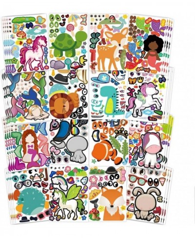 100 Sheets Make Your Own Stickers for Kids Goody Bag Stuffers 25 Styles Make A Face Stickers Craft Mix and Match Sticker Shee...