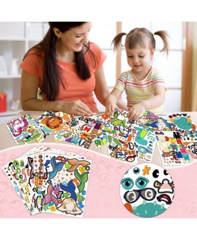 100 Sheets Make Your Own Stickers for Kids Goody Bag Stuffers 25 Styles Make A Face Stickers Craft Mix and Match Sticker Shee...