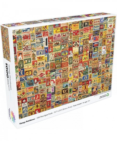 Vintage Matchboxes 1000 Piece Jigsaw Puzzle $20.89 - Jigsaw Puzzles