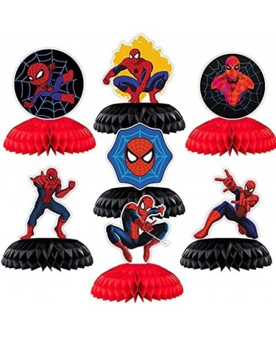 7pcs Spiderman Honeycomb Centerpiece Table Decorations Spiderman Theme Birthday Party Supplies $23.97 - Kids' Party Centerpieces