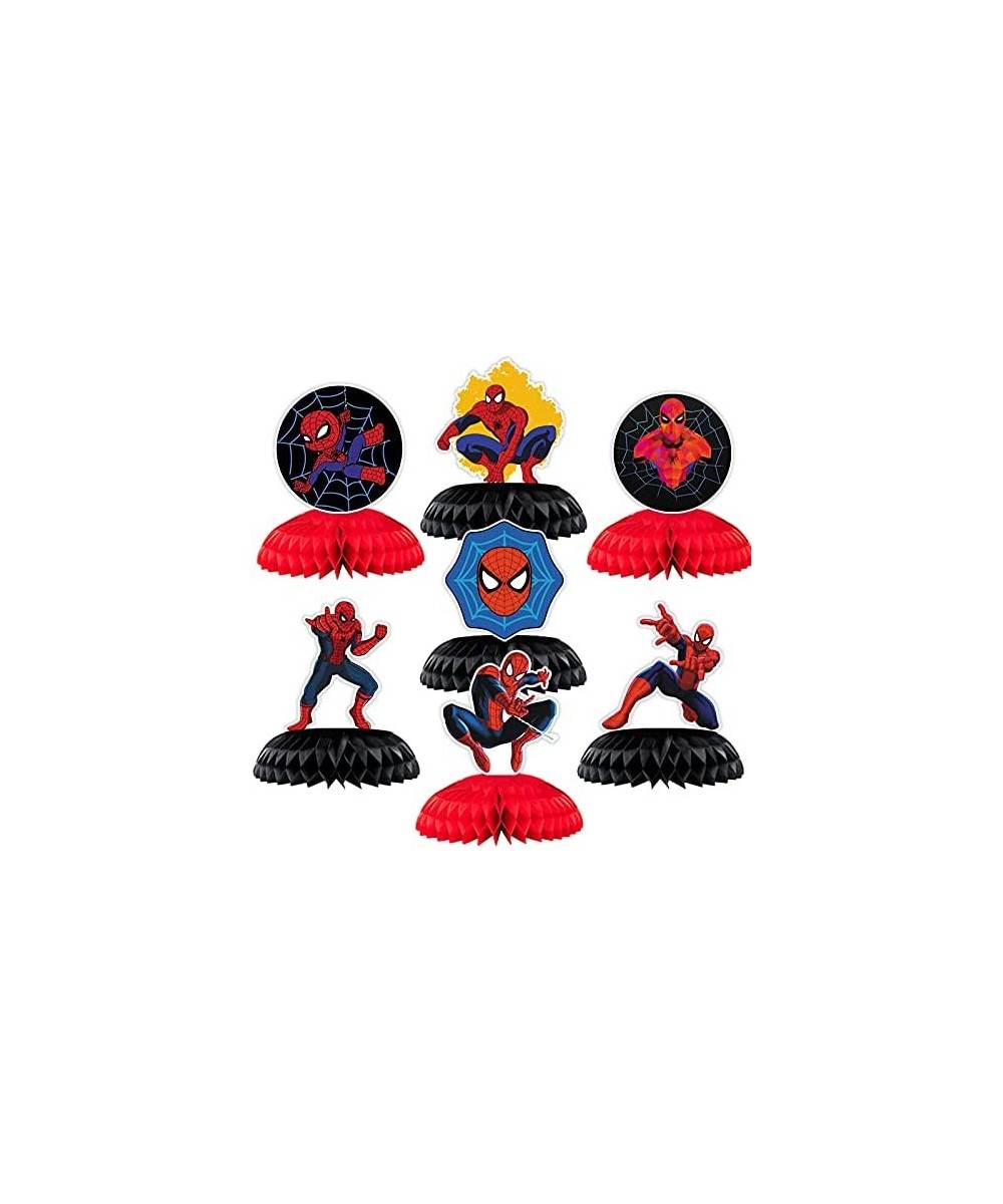 7pcs Spiderman Honeycomb Centerpiece Table Decorations Spiderman Theme Birthday Party Supplies $23.97 - Kids' Party Centerpieces