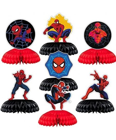 7pcs Spiderman Honeycomb Centerpiece Table Decorations Spiderman Theme Birthday Party Supplies $23.97 - Kids' Party Centerpieces