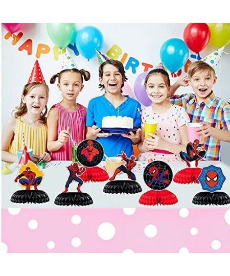 7pcs Spiderman Honeycomb Centerpiece Table Decorations Spiderman Theme Birthday Party Supplies $23.97 - Kids' Party Centerpieces